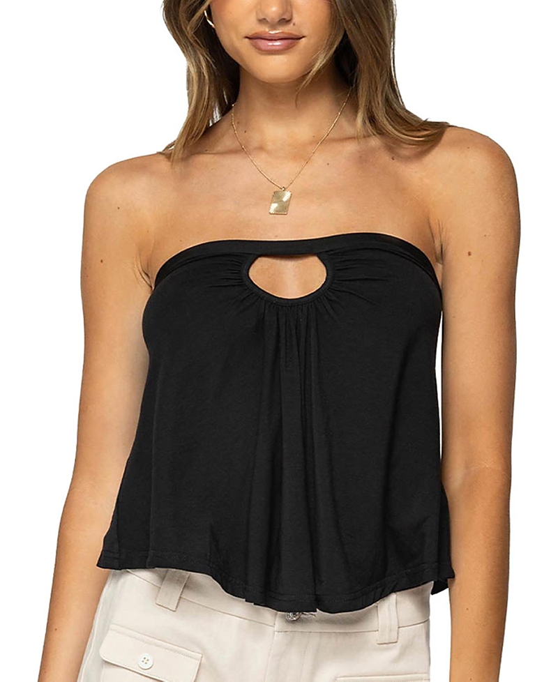 Edikted Vera Keyhole Open Back Strapless Top