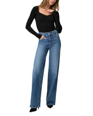 Sasha High Rise Wide Jeans in Stefania Distressed