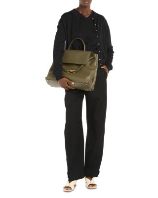 Large Ciao Ciao Intrecciato Leather Top Handle Bag