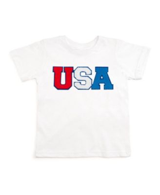 Sweet Wink Unisex Usa Patch Short Sleeve T-Shirt - Little Kid, Big Kid