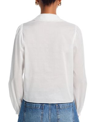 The Eyelet Sailor Silk Blouse