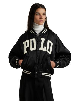 Logo Satin Bomber Jacket