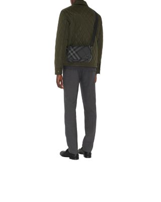 【BURBERRY】Grid Crossbody Bag Grid Crossbody Bag in Charcoal - Men | Burberry® Official