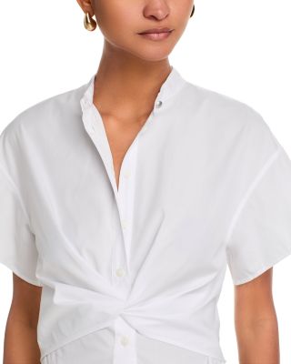 Gretchen Twist Front Poplin Shirt
