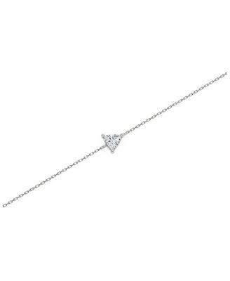 Petite Solitaire Bracelet Trillion in 14K White/14K Yellow Gold, 0.17ctw Trillion Lab Grown Diamond