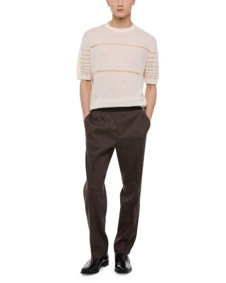 Sheer Striped Short Sleeve Tee