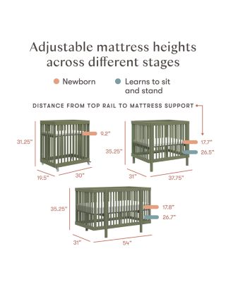 Pogo 8 in 1 Convertible Crib with All Stages Conversion Kits