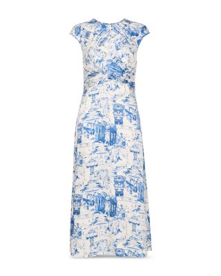 Rome Print Midi Dress