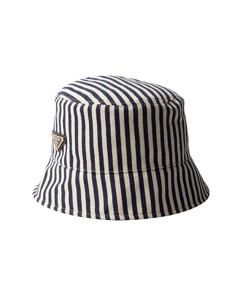 Prada Cotton Striped Bucket Hat