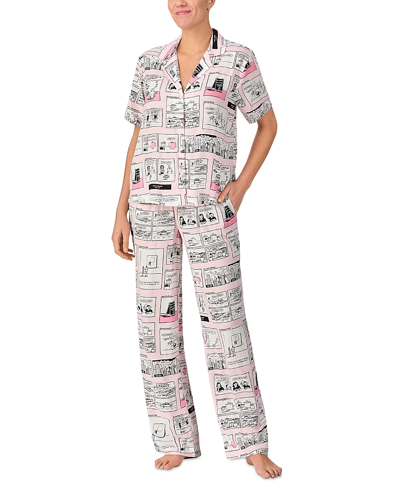 Kate Spade New York Short Sleeve Long Pajama Set