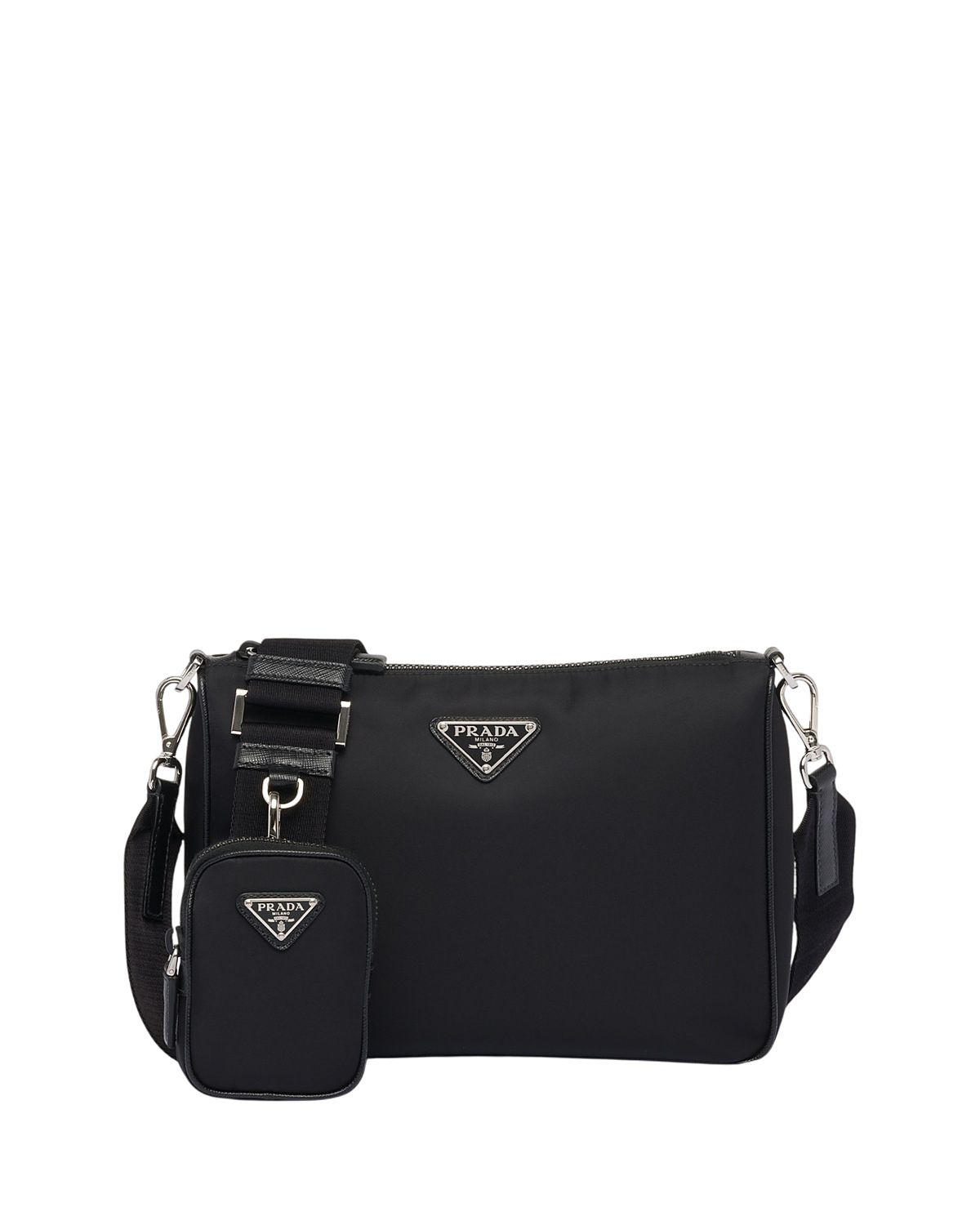 Prada Re-Nylon and Saffiano Leather Shoulder Bag