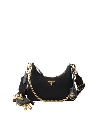 Re-Edition 2005 Re-Nylon and Saffiano Leather Bag with Charm