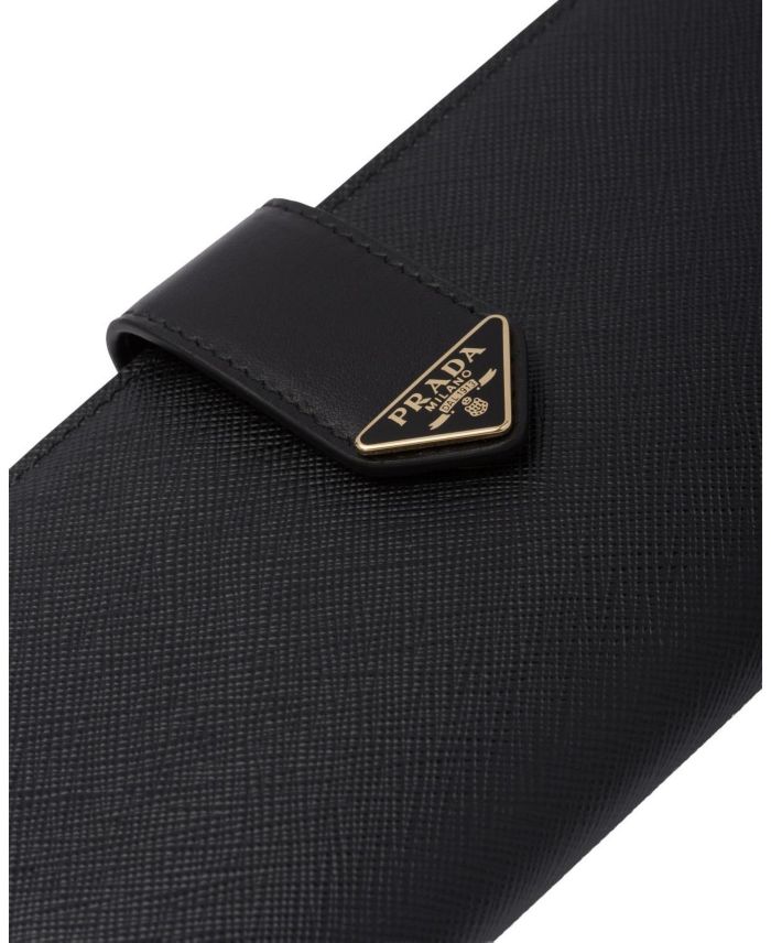 Large Saffiano and Smooth Leather Wallet