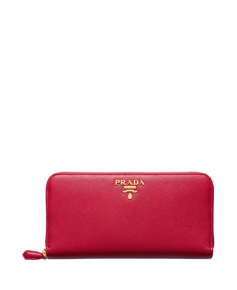 Prada Large Continental Leather Wallet