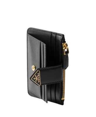 Saffiano And Smooth Leather Card Holder
