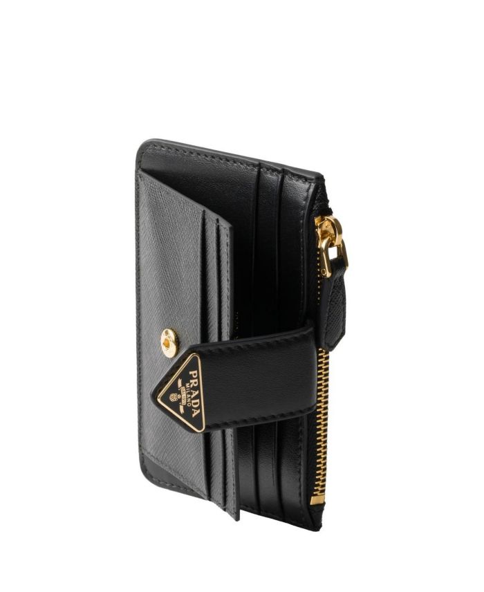 Saffiano And Smooth Leather Card Holder