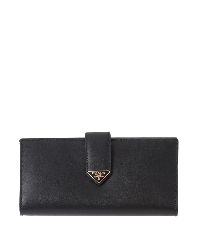 Prada Large Saffiano And Smooth Leather Wallet