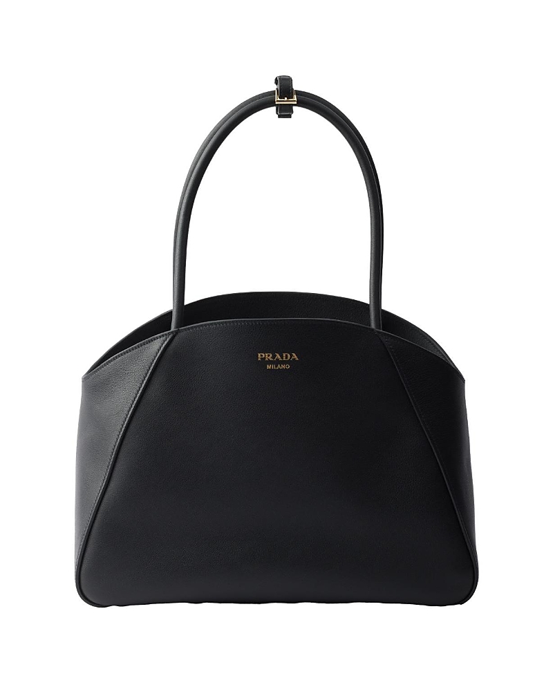 Prada Borsa Shopping In Pelle Nera Donna