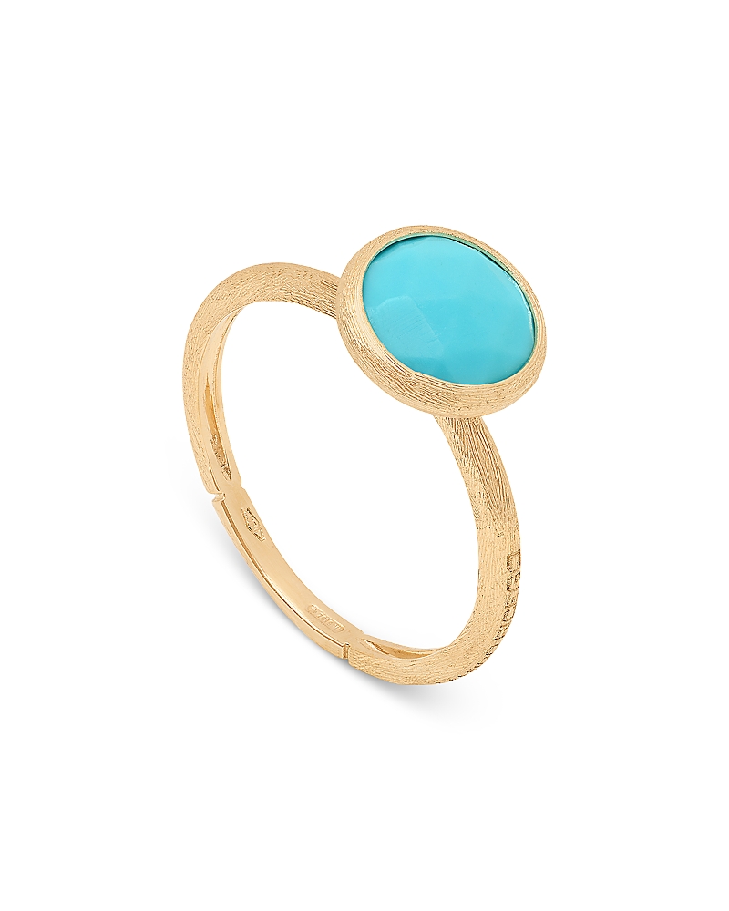 Marco Bicego 18k Yellow Gold Jaipur Color Small Turquoise Bezel Ring