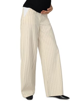The Lou Lou Maternity Jeans in Natural Stripe