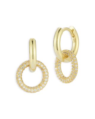 Pav&eacute; Link Drop Earrings