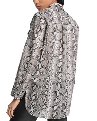 Snake Print Oversized Shirt