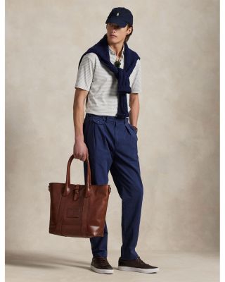 Standard Fit Striped Lisle Polo Shirt