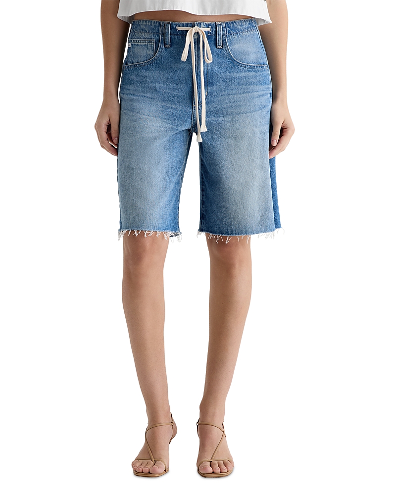 Ag Hattie Cinched High Rise Bermuda Jean Shorts in Sweetwater