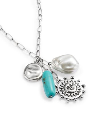 Ava Mixed Stone Celestial Multi Charm Pendant Necklace, 18" - Exclusive