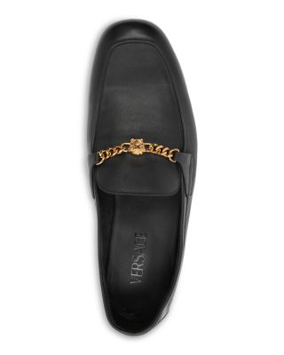 Men's Medusa Chain Leather Loafers