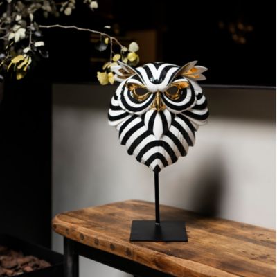 Owl Mask, Black-Gold