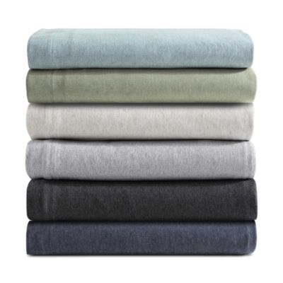 Modern M&amp;eacute;lange Jersey 4 Piece Sheet Set, Queen