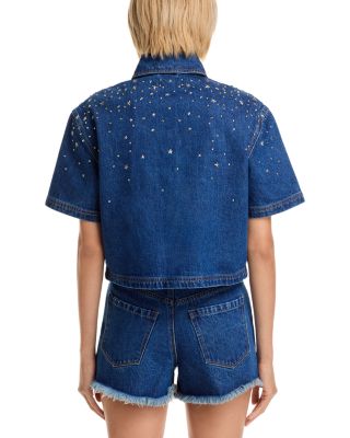 Silver Dreams Cropped Denim Shirt