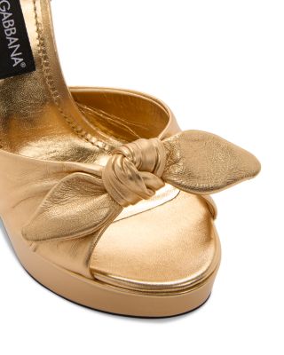 Women's Metallic Knot Platform Sandals