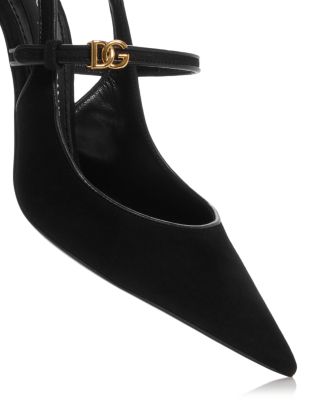Women's Suede & Leather Slingbacks