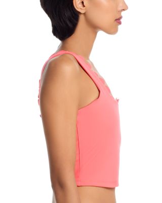 Scallop Edge Square Neck Tank Top - Exclusive
