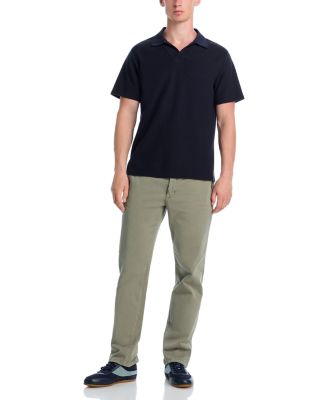 Jacquard Short Sleeve Open Collar Polo Shirt