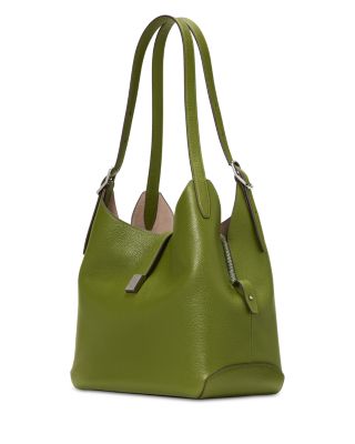 Deco Pebbled Leather Medium Shoulder Bag 