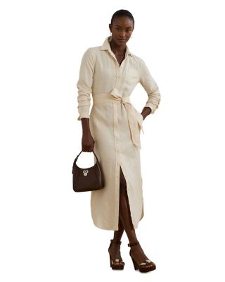 Belted Linen Shirtdress
