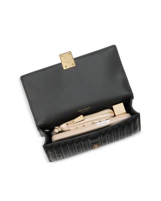 Deco Quilted Leather Mini Flap Chain Crossbody