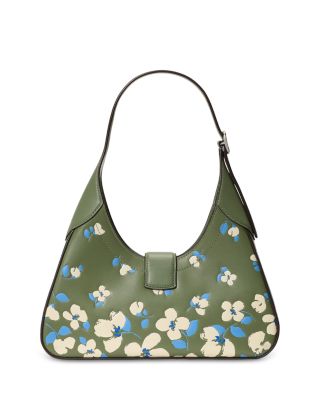 Nouveau Painterly Bouquet Embossed Leather Small Shoulder Bag