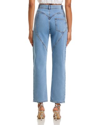 Crystal Heart Jeans in Light Blue