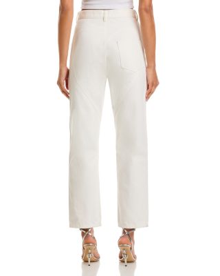 Crystal Slit Jeans in White