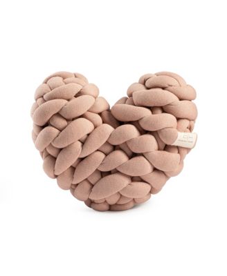  Knit Heart Knot Pillow