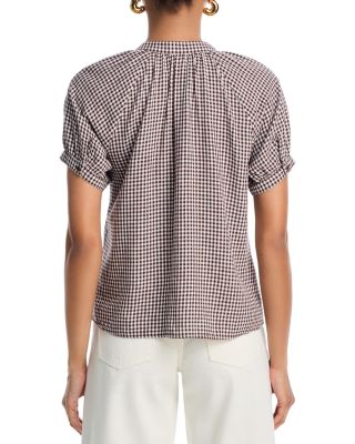 Gingham Raglan Sleeve Shirt