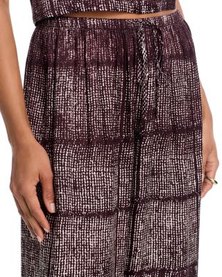 Asilah Textured Print Wide Leg Pants