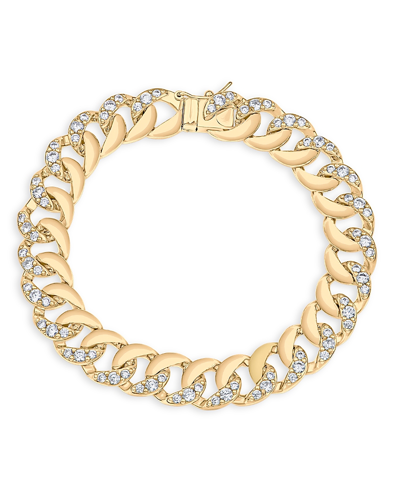 Kenneth Jay Lane Pave Chain Link Bracelet In Gold