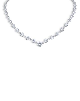 Cubic Zirconia All Around Collar Necklace, 16"