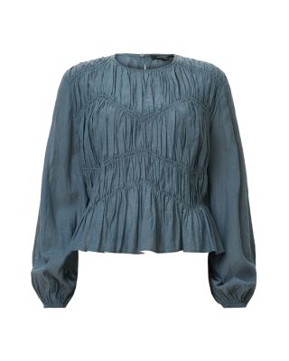 Melani Smocked Peplum Top