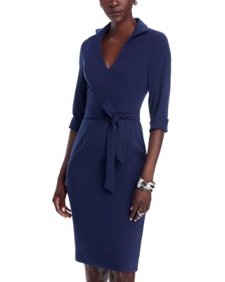 Black Halo - Madeline Belted Sheath Dress